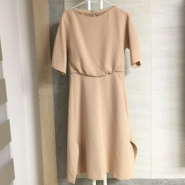 [BUNJANG] TIME Boatneck Drape Long Dress / TIME 타임 보트넥 드레이프 롱 원피스 55
