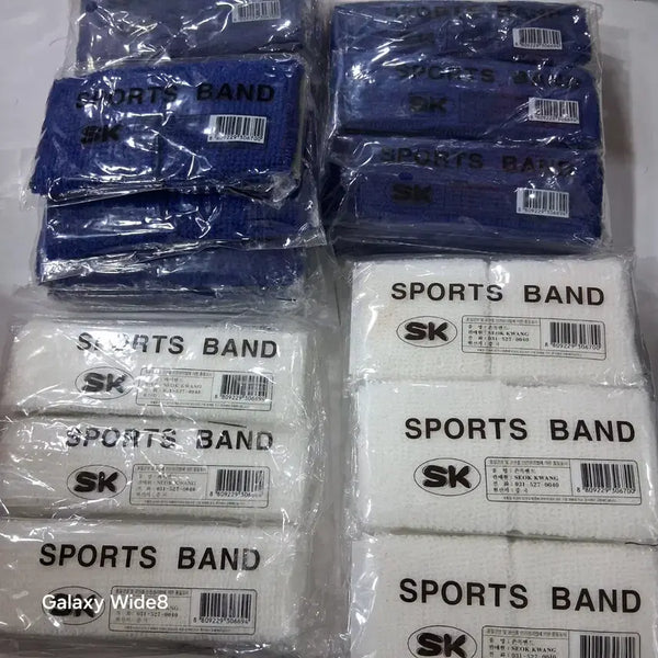 [BUNJANG] SK Sports Headband and Wristband Set - 10 Pieces / 머리띠,손목아대,SK 스포츠 밴드 10개