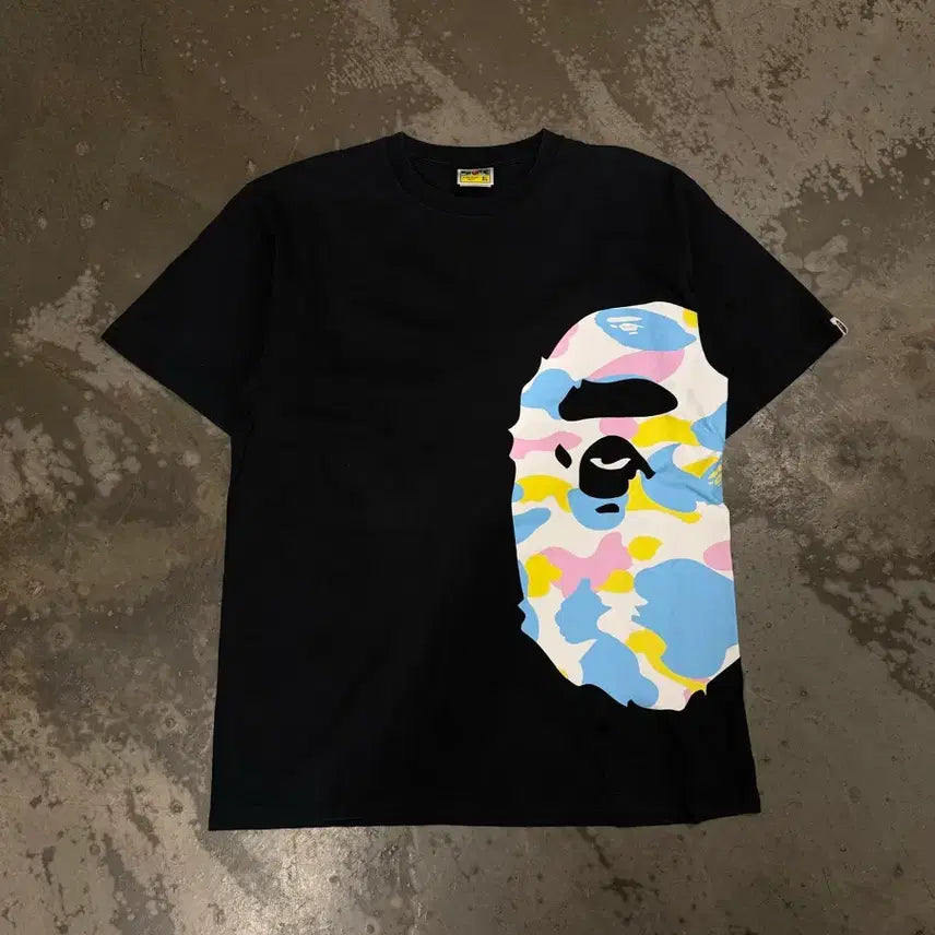 [BUNJANG] BAPE New Multi Camo Big Ape Head T-Shirt / 베이프 뉴 멀티 카모 빅 에이프 헤드 반팔