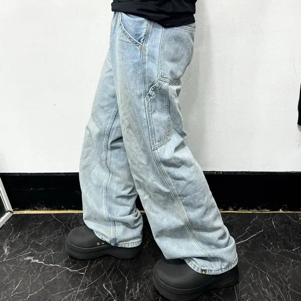 [BUNJANG] Levi's Silvertab Carpenter Baggy Wide Denim Jeans / 리바이스 실버탭 카펜터 배기 와이드 데님 진