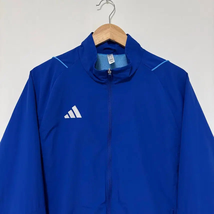 [BUNJANG] Adidas Blue Three-Stripes Windbreaker Jacket XL / 아디다스 블루 삼선 바람막이