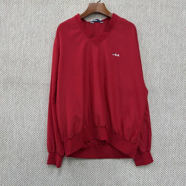 [BUNJANG] Fila Warm-up Windbreaker Long Sleeve T-Shirt (Size 105) / 필라 웜업 바람막이 긴팔티 105 H02671