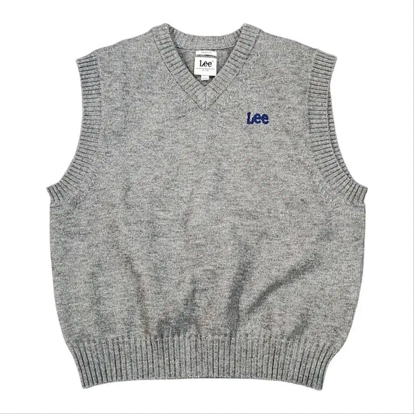 [BUNJANG] Lee Knit Vest Grey L / Lee 니트 조끼 그레이 L
