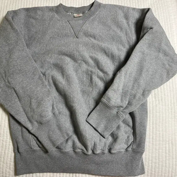 [BUNJANG] Two Moon Reverse Weave Sweatshirt Grey / 투문 리버스위브 스웻셔츠 그레이 42/44