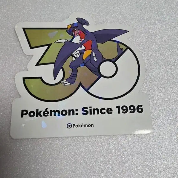 [BUNJANG] Pokemon 30th Anniversary Garchomp Logo Sticker / 포켓몬스터 30주년 로고스티커  한카리아스