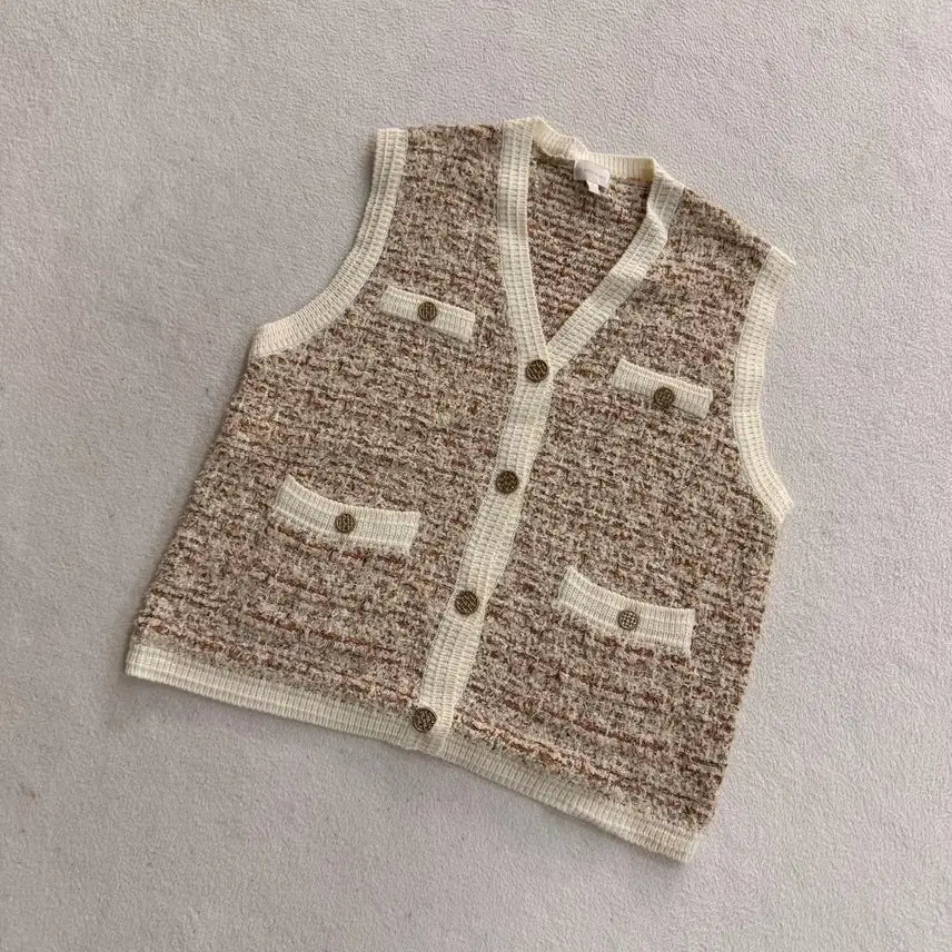 [BUNJANG] Plastic Island Knit Vest 0812T1 / M 플라스틱아일랜드 니트 조끼 0812T1