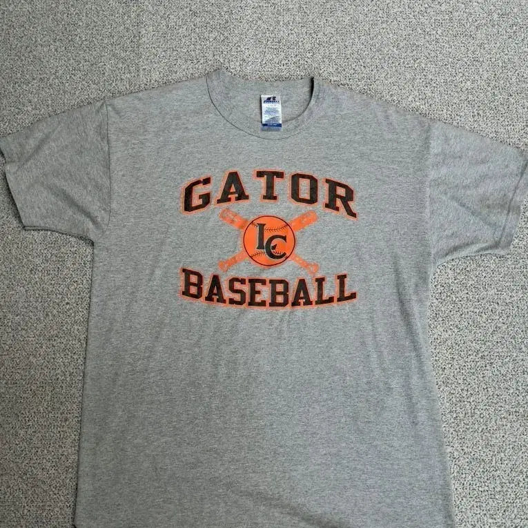 [BUNJANG] Russell Athletic Gray Baseball T-Shirt / 러셀 애슬레틱 그레이 야구 반팔 티셔츠118