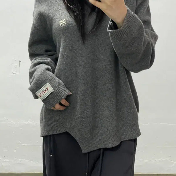 [BUNJANG] SATUR Grey Oversized Knit (L) / SATUR 그레이 오버핏 니트 (L)