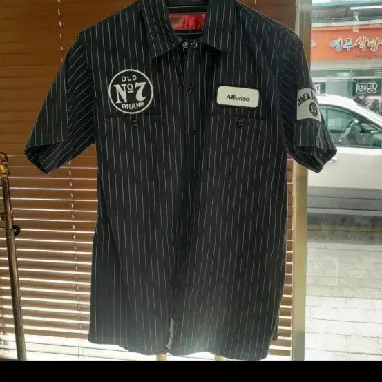 [BUNJANG] Old Noise Black Stripe Shirt / 올드노이즈 블랙 스트라이프 셔츠