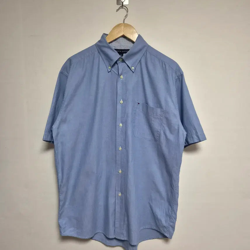 [BUNJANG] Tommy Hilfiger Blue Oxford Shirt / 타미힐피거Tommy 블루 옥스포드 셔츠 - S487