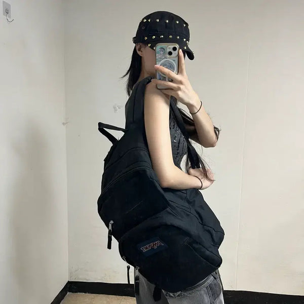[BUNJANG] JanSport Black Backpack / 잔스포츠 블랙 백팩