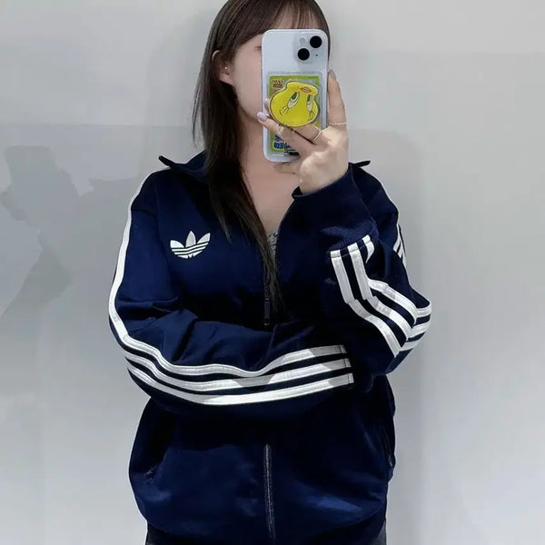 [BUNJANG] Adidas Firebird Navy Track Top / 아디다스 파이어버드 네이비 트랙탑