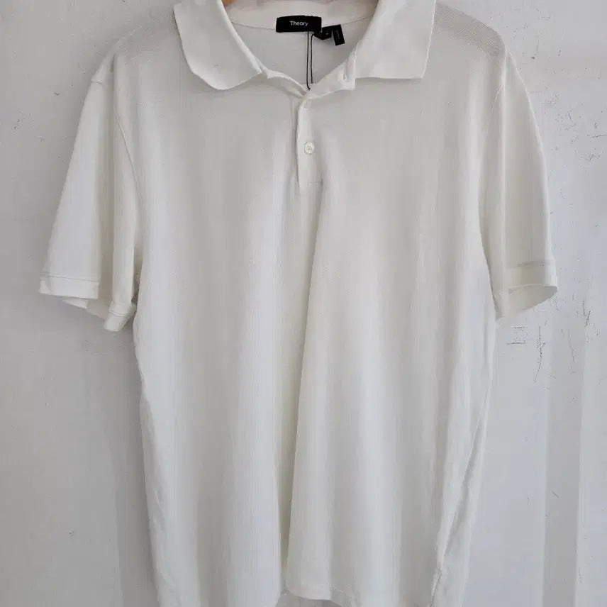[BUNJANG] Theory Cotton Short Sleeve T-Shirt White M / 띠어리 2025 코튼 반팔 티셔츠