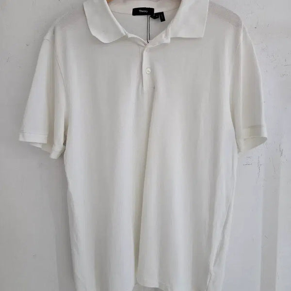 [BUNJANG] Theory Cotton Short Sleeve T-Shirt White M / 띠어리 2025 코튼 반팔 티셔츠