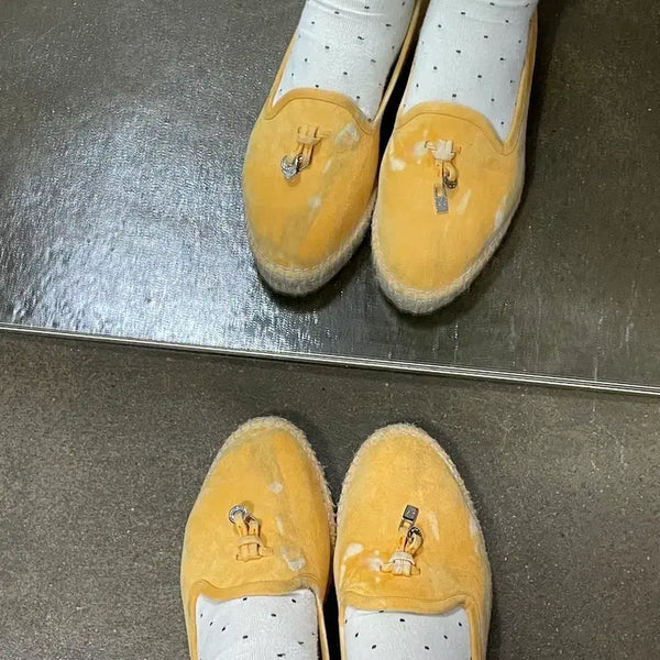 [BUNJANG] Loro Piana Yellow Espadrilles Shoes / 로로피아나 옐로우 에스파드리유 240
