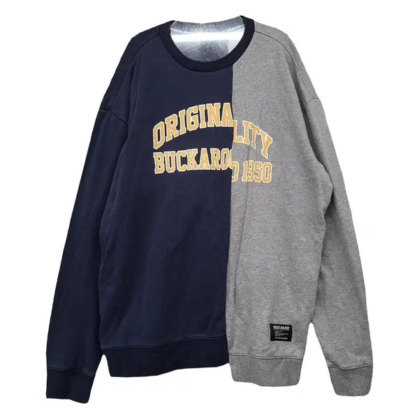 [BUNJANG] Buckaroo Asymmetrical Logo Print Sweatshirt L (100) / 버커루 언발란스 로고 프린팅 맨투맨 L (100)