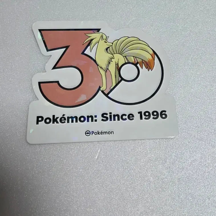[BUNJANG] Pokemon 30th Anniversary Logo Sticker Ninetales / 포켓몬스터 30주년 로고스티커 나인테일
