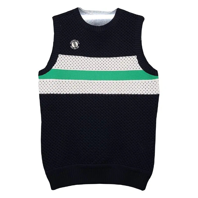 [BUNJANG] Hazzys Black Knit Vest 90 / 해지스 블랙 니트 조끼 90