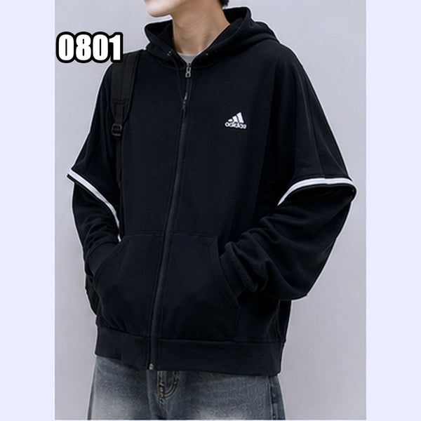 [BUNJANG] Adidas Classic 3-Stripes Full-Zip Hoodie Black 2XL / 2XL 아디다스 클래식 삼선 후드 집업 블랙