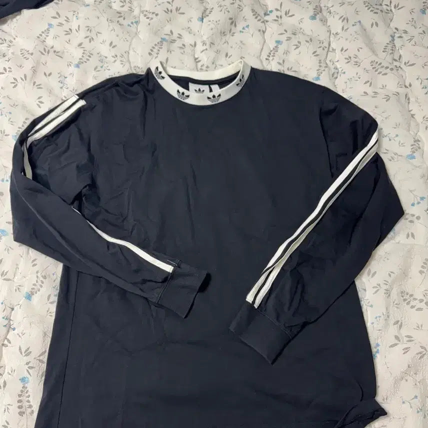 [BUNJANG] Adidas Three-Stripes Long Sleeve T-Shirt XL / 아디다스 긴팔티 블랙/화이트  롱슬리브 xl