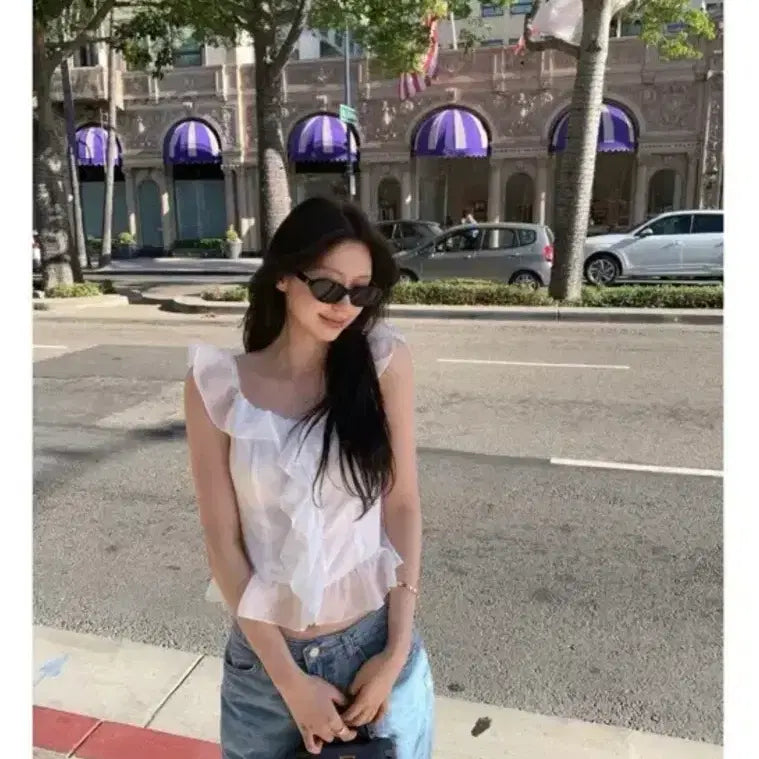 [BUNJANG] Leplaine Ruby Blouse (White) M / 르플레인 루비 블라우스 Ruby Blouse (White) M