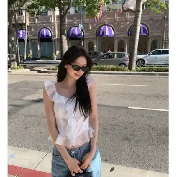 [BUNJANG] Leplaine Ruby Blouse (White) M / 르플레인 루비 블라우스 Ruby Blouse (White) M