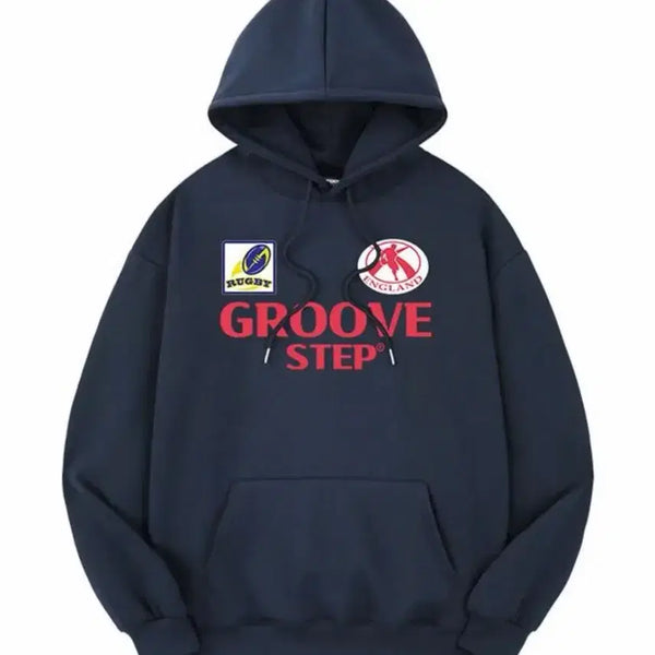 [BUNJANG] Groove Step Rugby Oversized Hoodie Navy / (옷장정리) 그루브스텝 럭비 오버핏 후드