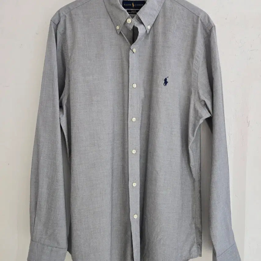 [BUNJANG] Polo Ralph Lauren Slim Fit Cotton Shirt Light Grey / 폴로 랄프 로렌 슬림핏 코튼 셔츠