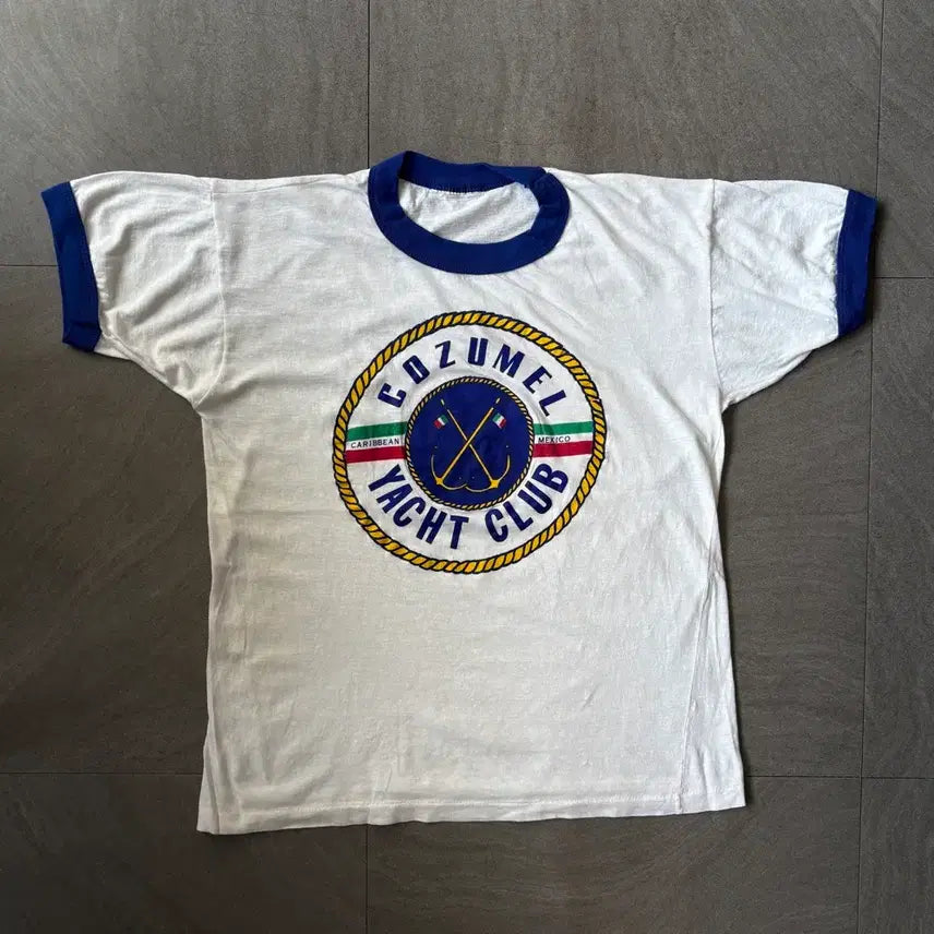 [BUNJANG] 1990s Vintage Ringer Short Sleeve T-Shirt / 90년대 생산 빈티지 링거 반팔 티셔츠