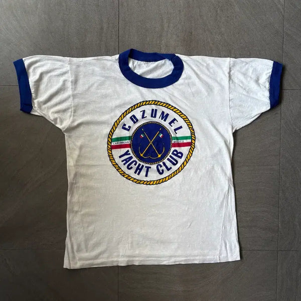 [BUNJANG] 1990s Vintage Ringer Short Sleeve T-Shirt / 90년대 생산 빈티지 링거 반팔 티셔츠
