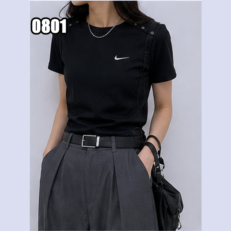 [BUNJANG] Nike Vintage Waffle Functional Crop Short Sleeve T-Shirt / M 나이키 빈티지 기능성 와플 크롭 반팔 티셔츠