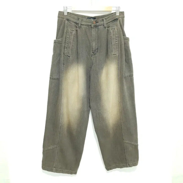 [BUNJANG] Side Pocket Denim Wide Balloon Pants / 사이드 포켓 데님 와이드 벌룬 팬츠 S_M2676