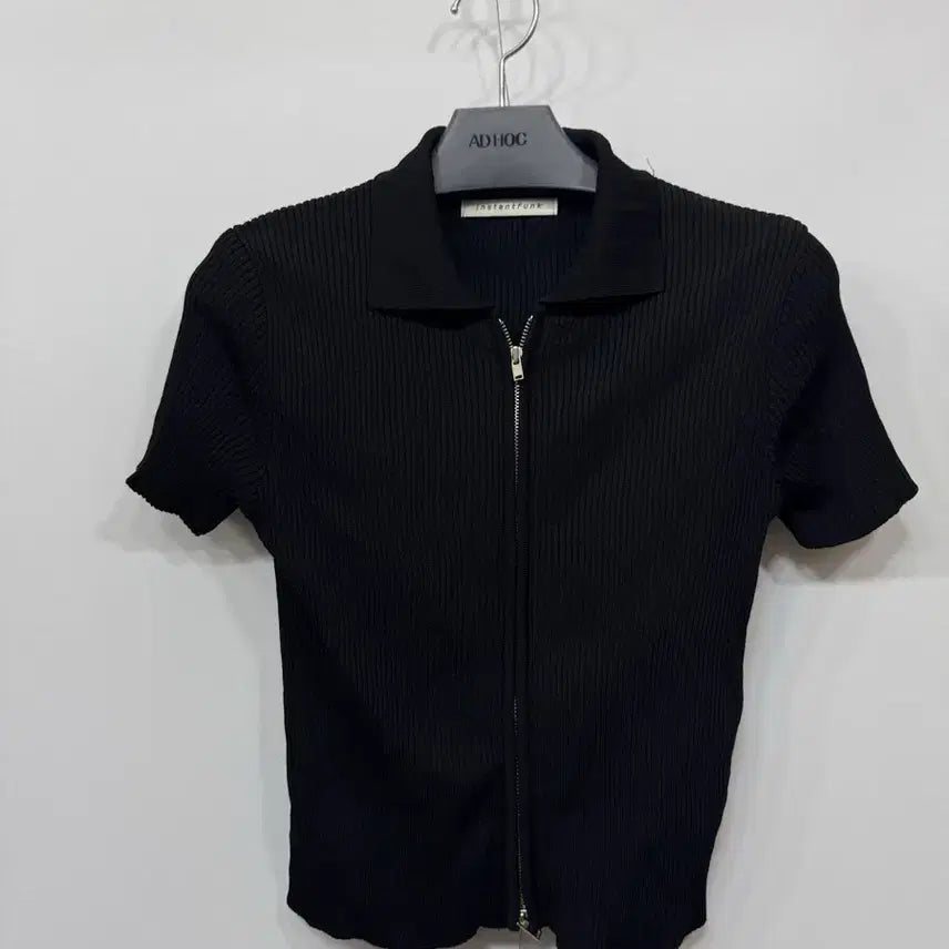 [BUNJANG] Instant Funk Short Sleeve Knit Zip-Up / 0) 인스턴트펑크 반팔 니트 집업