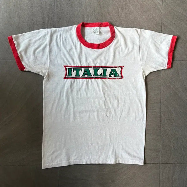 [BUNJANG] 1990s Vintage Ringer Short Sleeve T-Shirt / 90년대 생산 빈티지 링거 반팔 티셔츠