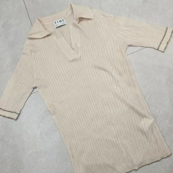 [BUNJANG] Time Beige Collar Knit / 타임 베이지 카라 니트