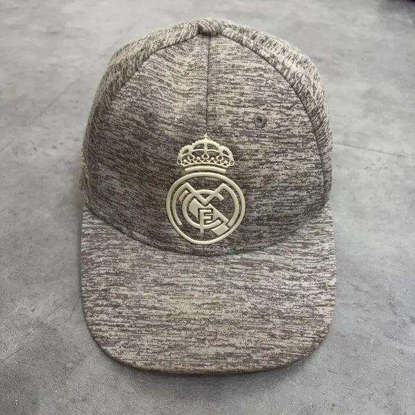 [BUNJANG] Real Madrid Crest Melange Gray Cap / OS 레알 마드리드 크레스트 캡 모자 멜란지 그레이