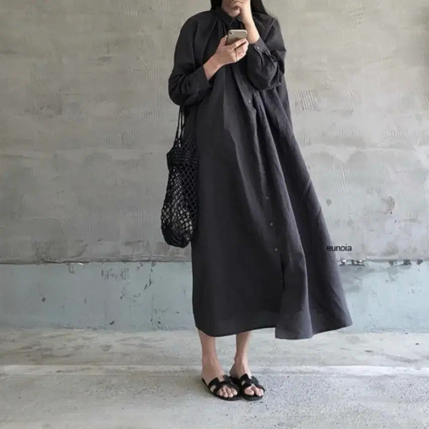 [BUNJANG] Unoia Linen Long Dress / 유노이아 린넨 원피스
