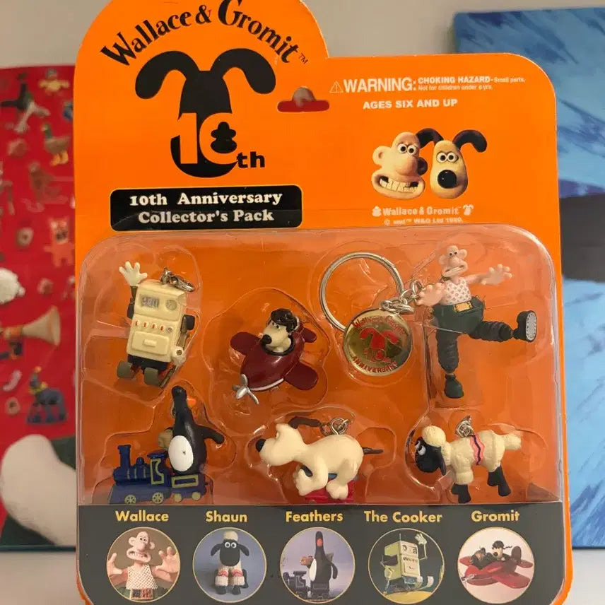 [BUNJANG] Wallace & Gromit 10th Anniversary Figure Keyring Set / [급처] 월레스와 그로밋 10주년 피규어 키링 세트
