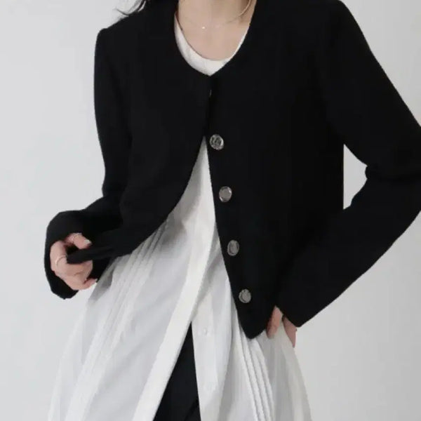[BUNJANG] Trimingbird Tweed Jacket Black / 트리밍버드 트위드자켓