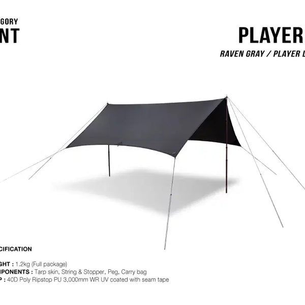 [BUNJANG] Nothpeak Player Tarp 2 Raven Grey Unsealed Camping Tent New Product / 노스피크 플레이어 타프2 레이븐그레이 캠핑 천막 미개봉 새상품 판매합니다.