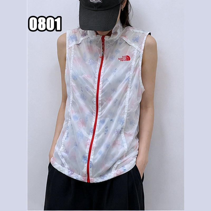 [BUNJANG] The North Face Women's Flower Pattern Lightweight Windbreaker Hiking Vest / L 노스페이스 여성용 플라워 패턴 초경량 바람막이 등산 조끼