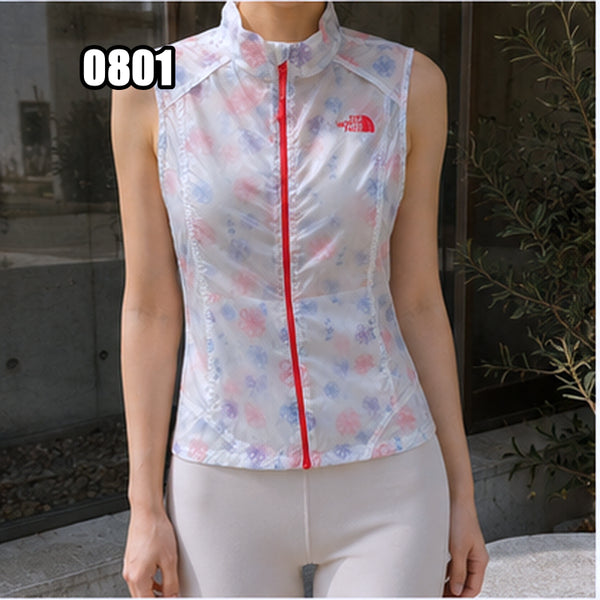 [BUNJANG] The North Face Women's Lightweight Flower Pattern Windbreaker Vest / L 노스페이스 여성용 플라워 패턴 초경량 바람막이 등산 조끼