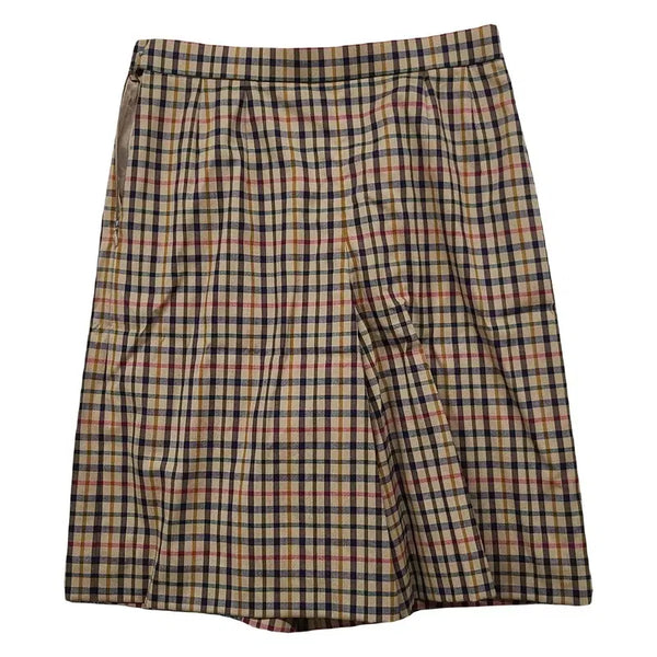 [BUNJANG] Daks Check Beige Skirt (Size 70-96) / 닥스 체크 베이지 스커트 70-96