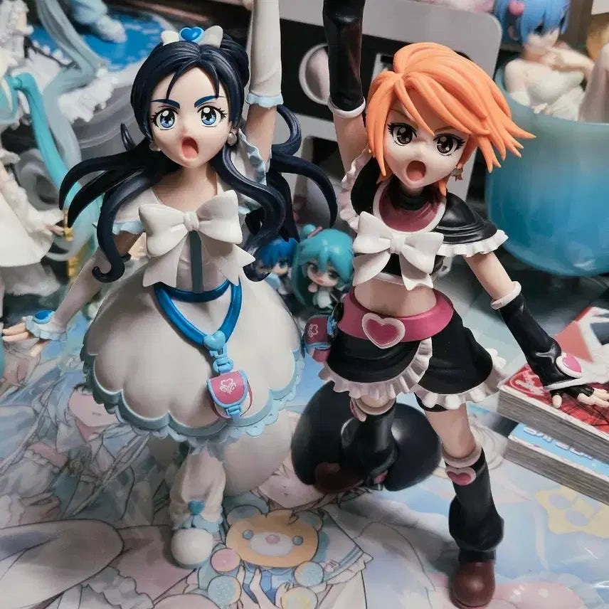 [BUNJANG] Pretty Cure Black & White 2 Figure Set / 빛의 전사 프리큐어 블랙 화이트 피규어 2종 세트