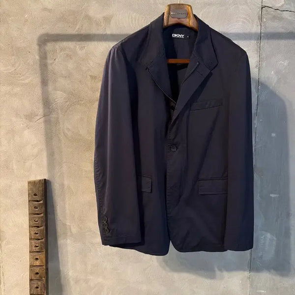 [BUNJANG] DKNY Men's Navy Cotton Utility Blazer Jacket (Size 100) / DKNY 유틸리티 블레이저 자켓 남성100