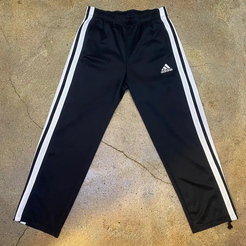 [BUNJANG] Vintage Adidas Track Pants Black White Line / 미국 빈티지 아디다스 트랙 팬츠 블랙 화이트 라인