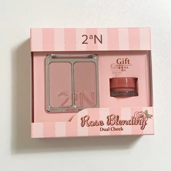 [BUNJANG] 2aN Dual Cheek 18 Dear Rose + Lip & Cheek Set / 투에이엔 듀얼치크 18 디어 로즈 + 립앤치크