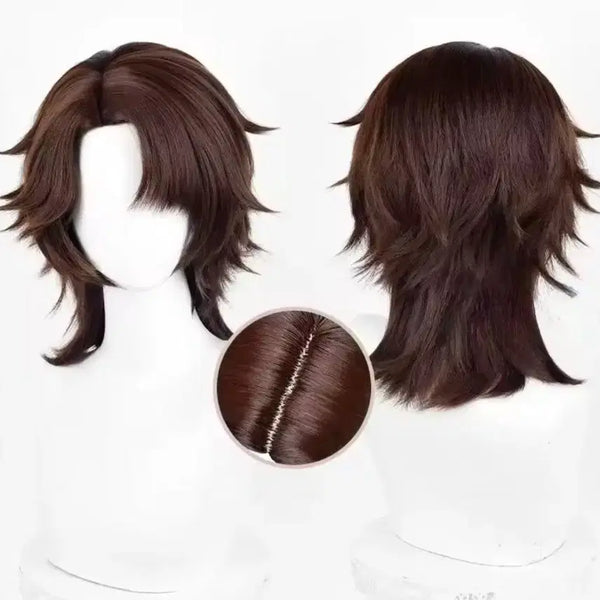 [BUNJANG] Brown Mid-Length Wig for Cosplay / 세팅안된 갈색 중단발 코스용 가발 팝니다