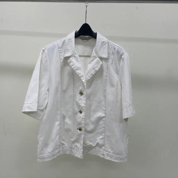 [BUNJANG] Siwy White Short Sleeve Jacket (Size 66) / [siwy] 화이트 반팔 자켓 (66사이즈)