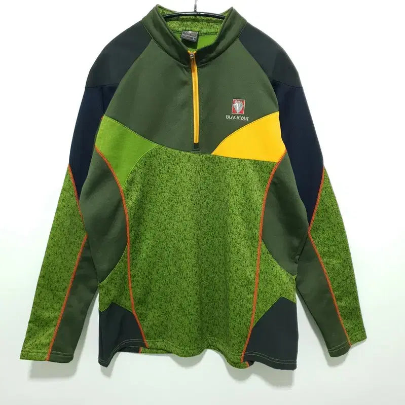 [BUNJANG] Black Yak Functional Half-Zip Fleece Long Sleeve T-Shirt - L / 블랙야크 기능성 반집업 기모 긴팔티 L